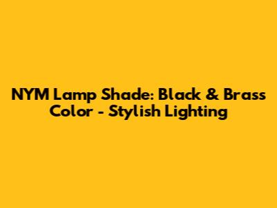 NYM Lamp Shade: Black & Brass Color - Stylish Lighting