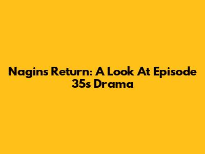 Nagin's Return: A Look At Episode 35's Drama