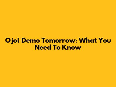 Ojol Demo Tomorrow: What You Need To Know
