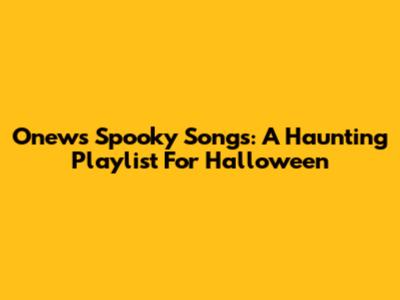 Onew's Spooky Songs: A Haunting Playlist For Halloween