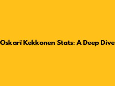 Oskarï Kekkonen Stats: A Deep Dive
