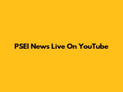 PSEI News Live On YouTube