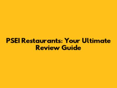 PSEI Restaurants: Your Ultimate Review Guide