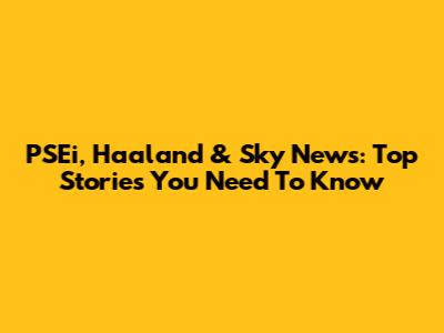 PSEi, Haaland & Sky News: Top Stories You Need To Know