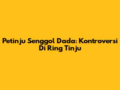 Petinju Senggol Dada: Kontroversi Di Ring Tinju