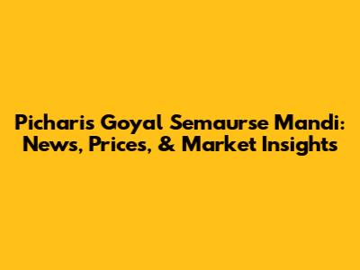 Picharis Goyal Semaurse Mandi: News, Prices, & Market Insights