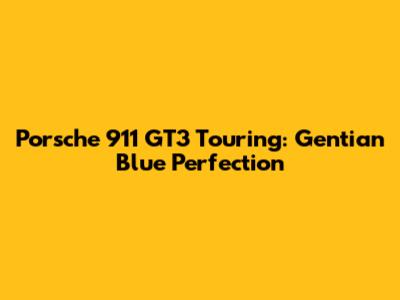 Porsche 911 GT3 Touring: Gentian Blue Perfection