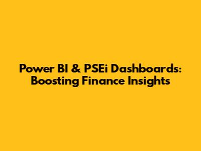 Power BI & PSEi Dashboards: Boosting Finance Insights