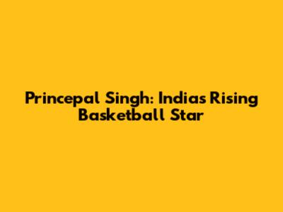 Princepal Singh: India's Rising Basketball Star