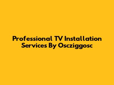 Professional TV Installation Services By Oscziggosc