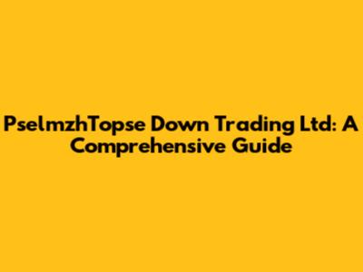 PselmzhTopse Down Trading Ltd: A Comprehensive Guide