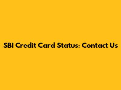 SBI Credit Card Status: Contact Us