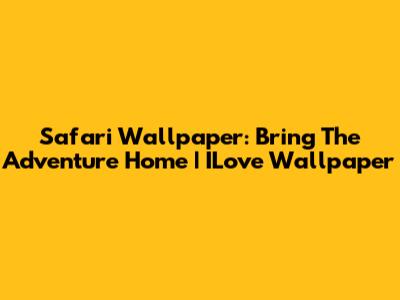 Safari Wallpaper: Bring The Adventure Home | ILove Wallpaper