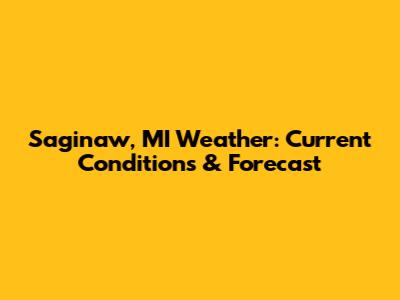 Saginaw, MI Weather: Current Conditions & Forecast