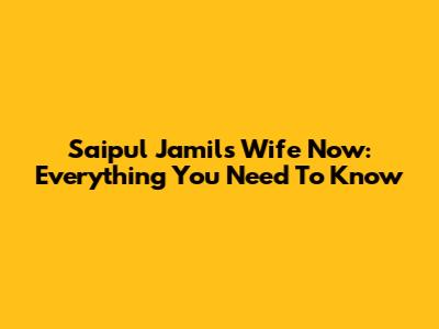 Saipul Jamil's Wife Now: Everything You Need To Know