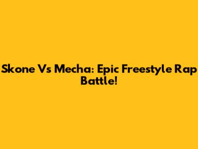 Skone Vs Mecha: Epic Freestyle Rap Battle!