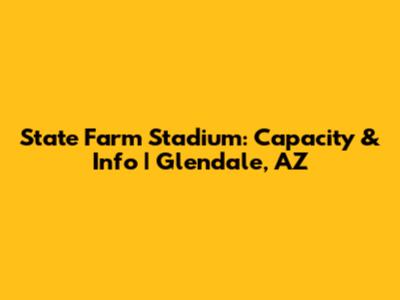 State Farm Stadium: Capacity & Info | Glendale, AZ