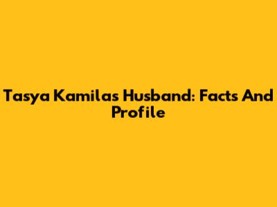 Tasya Kamila's Husband: Facts And Profile