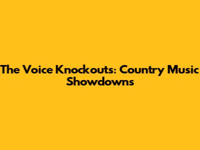 The Voice Knockouts: Country Music Showdowns