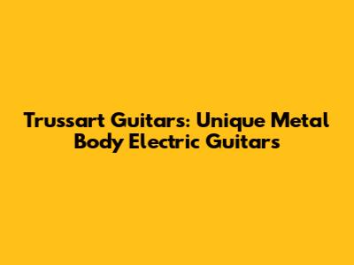 Trussart Guitars: Unique Metal Body Electric Guitars