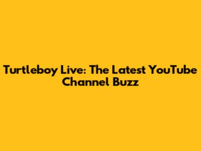 Turtleboy Live: The Latest YouTube Channel Buzz