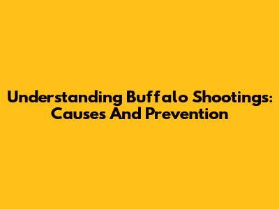 Understanding Buffalo Shootings: Causes And Prevention