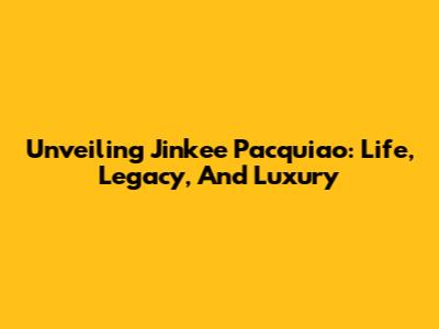 Unveiling Jinkee Pacquiao: Life, Legacy, And Luxury