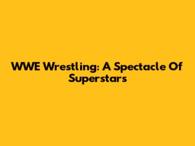 WWE Wrestling: A Spectacle Of Superstars