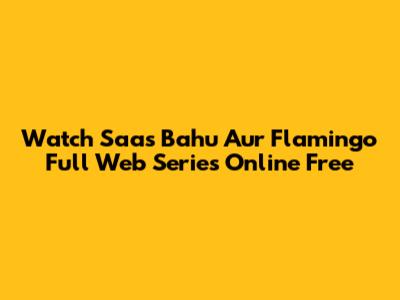 Watch Saas Bahu Aur Flamingo Full Web Series Online Free