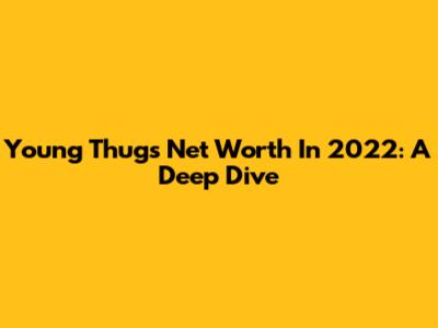 Young Thug's Net Worth In 2022: A Deep Dive