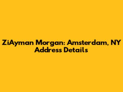 ZiAyman Morgan: Amsterdam, NY Address Details