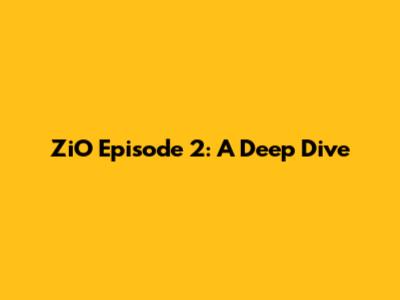 ZiO Episode 2: A Deep Dive